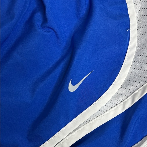 Nike Women's Blue and White Athletic Shorts - Picture 2 of 6